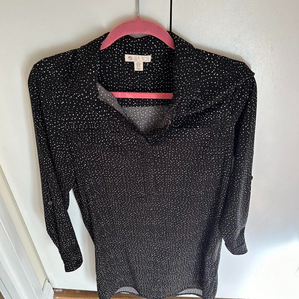 Lila Rose Shirtdress, Small polka dot